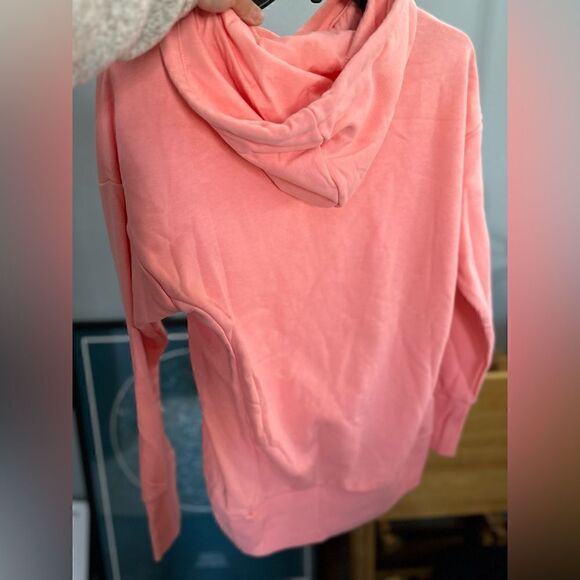 Adidas Classic Logo Hoodie Size XS Bright Coral Pink - Picture 10 of 12